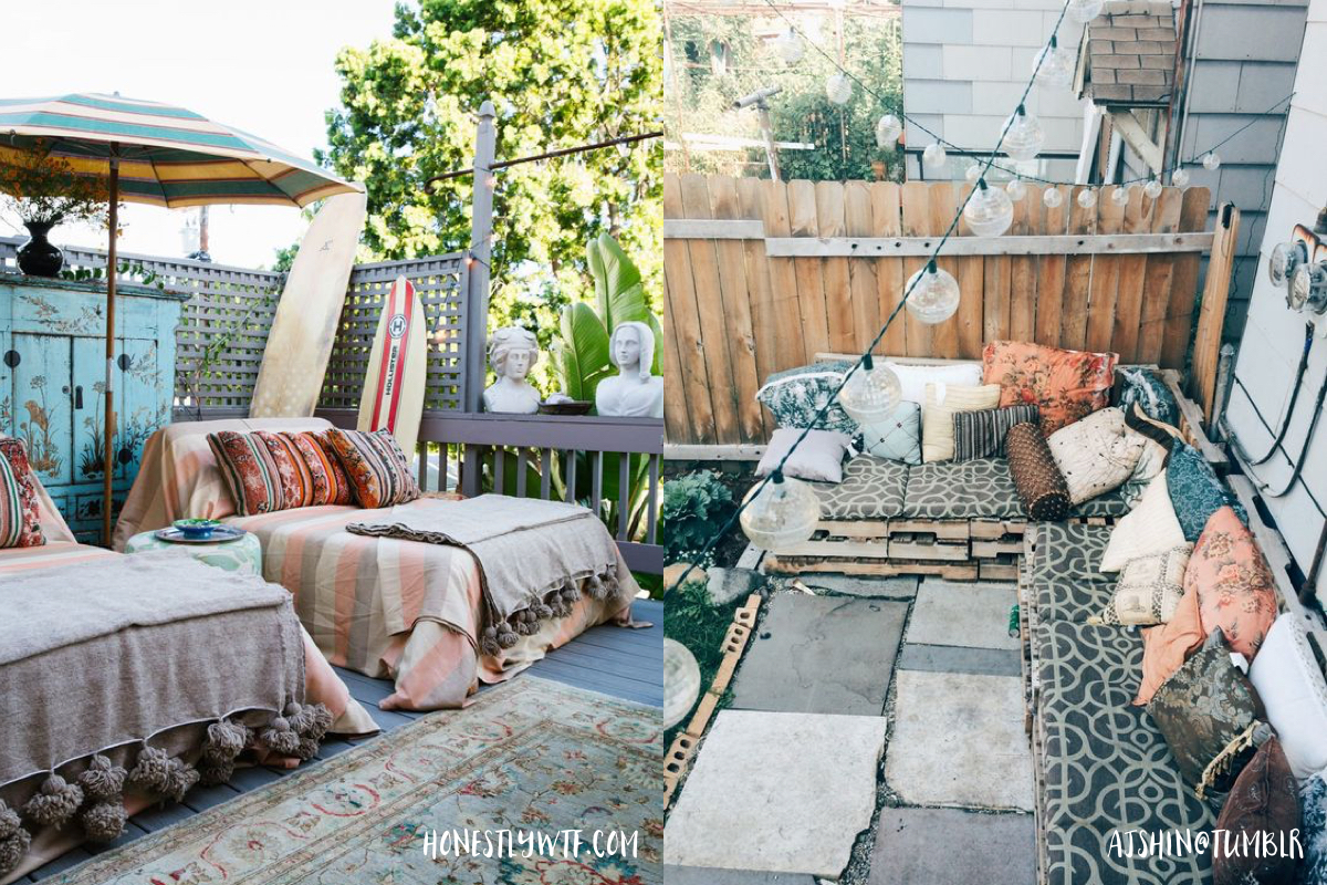 Bohemian Outdoor spaces - curated from pinterest - lovefromberlin.net