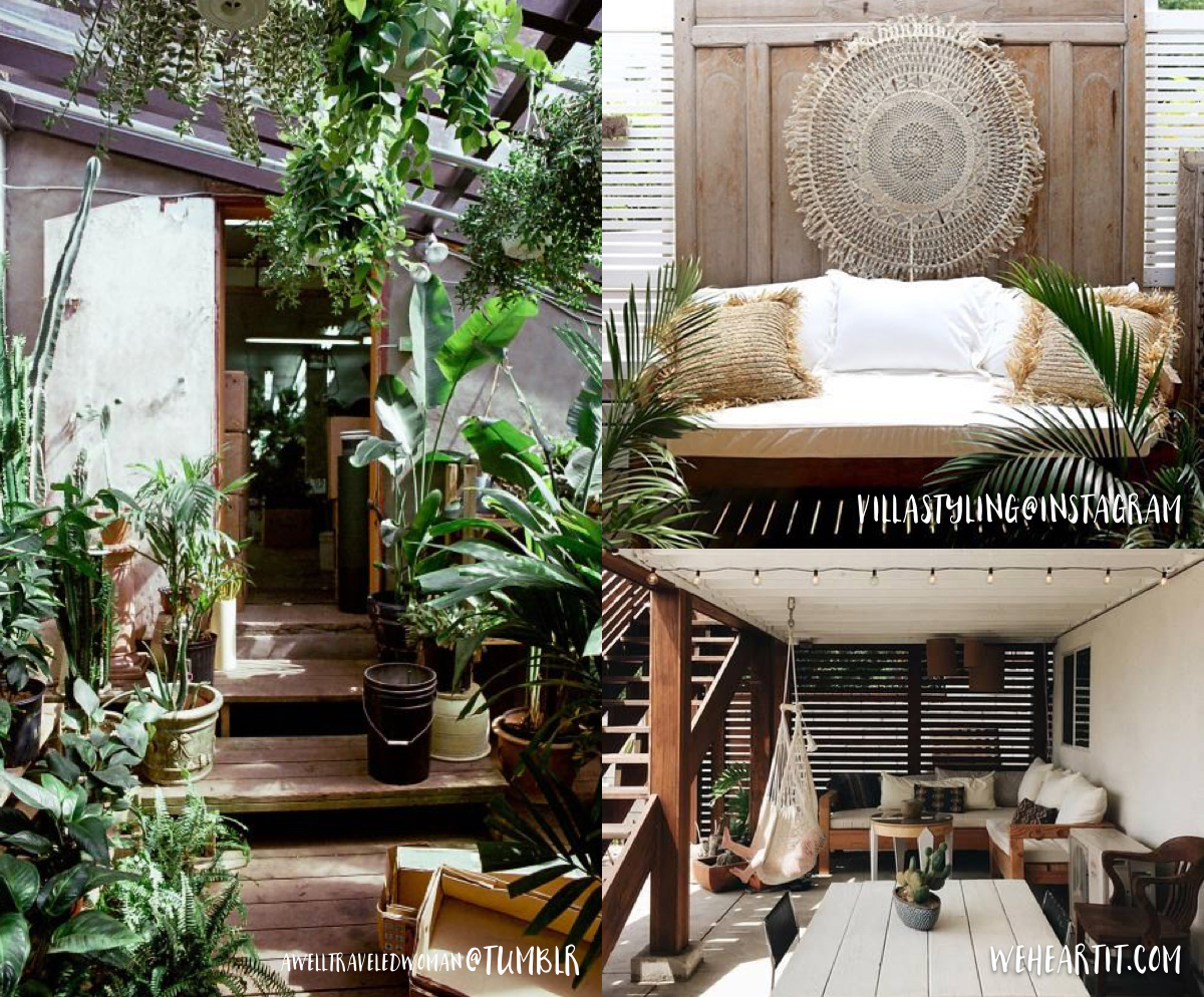 Bohemian Outdoor spaces - curated from pinterest - lovefromberlin.net